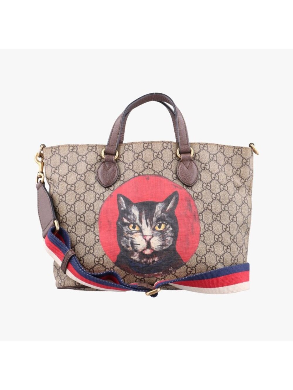 Gucci GG Supreme Bosco Patch Beige Multicolor Leather